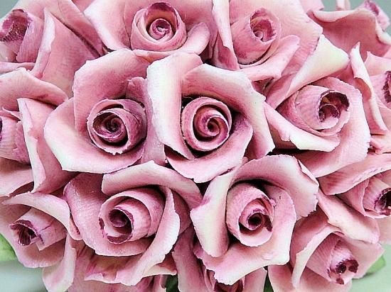 Capodimonte カポディモンテ 陶磁花 薔薇 置物 Capodimonte カポディモンテ 陶磁花 薔薇 置物
