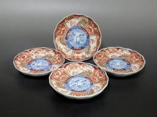 古伊万里　金襴手　烏帽子に紅葉の図　豆皿　手塩皿　２枚　E201AS-CPw お皿 - 古美術 双葉葵 ONLINE SHOP