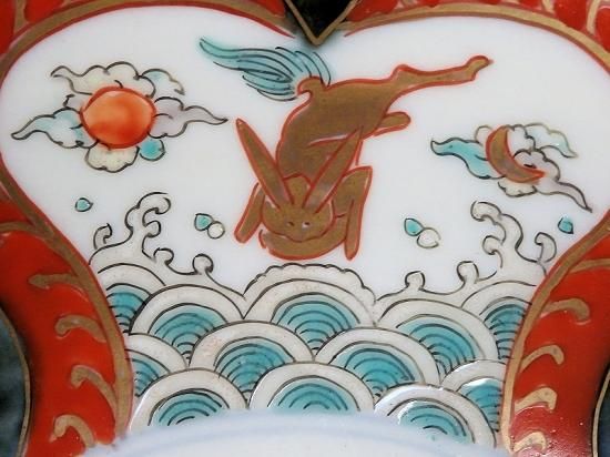 古伊万里 金襴手 波うさぎに花図 膾皿 春寒鉢 5客セット 古伊万里 金襴手 波うさぎに花図 膾皿 春寒鉢 5客セット