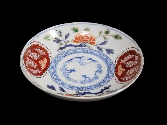 最新のデザイン 金襴手 大聖寺伊万里 牡丹に松竹梅図 5枚 6寸皿 工芸品