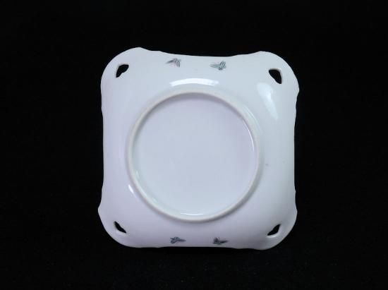 大聖寺伊万里 柿右衛門写 鳥に燕子花図 四方皿