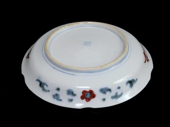 古伊万里 金襴手 五艘船に南蛮人図 6寸皿 古伊万里 金襴手 五艘船に南蛮人図 6寸皿