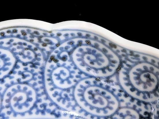 古伊万里 染付 松竹梅に蛸唐草図 膾皿 3客セット 江戸期