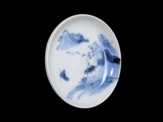 古伊万里　伊万里　染付　富士山の図　豆皿　菓子皿　蔵出し　７客 3寸皿・豆皿 - 古美術 双葉葵 ONLINE SHOP