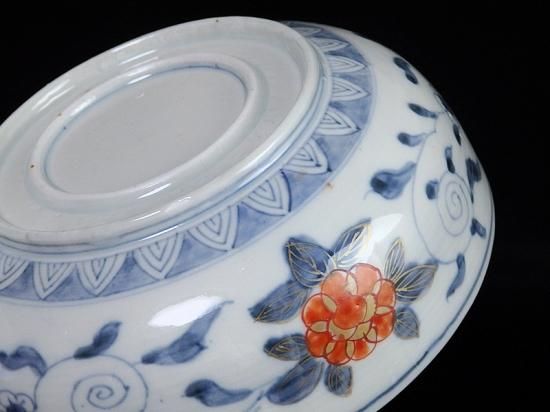 古伊万里 色絵 花鳥紋に獅子の図 深鉢 古伊万里 色絵 花鳥紋に獅子の図 深鉢