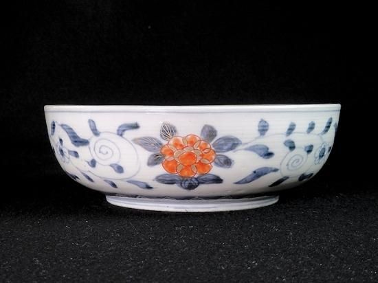 古伊万里 色絵 花鳥紋に獅子の図 深鉢 古伊万里 色絵 花鳥紋に獅子の図 深鉢