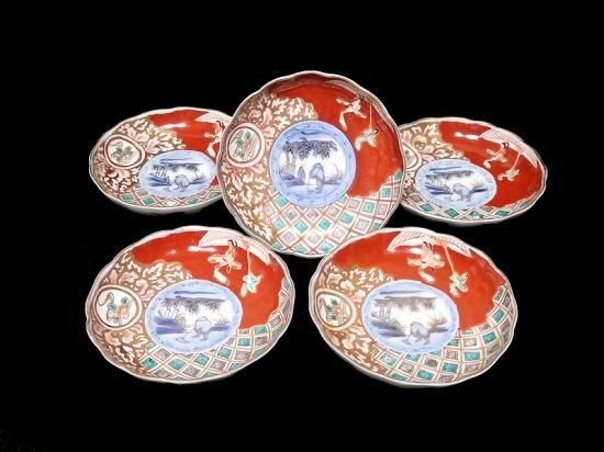 古伊万里傘型小皿3枚セット 【完売】 - 工芸品