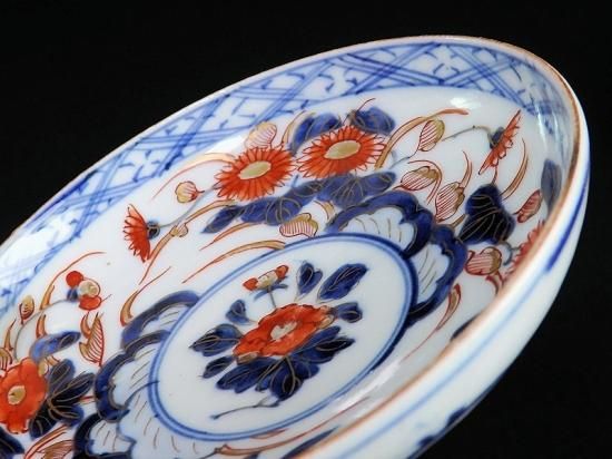 古伊万里 色絵 元禄写 菊に牡丹図 4寸皿 手塩皿 5枚セット