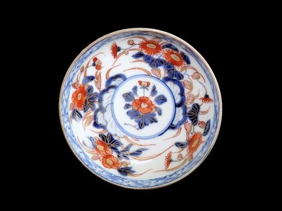 古伊万里 色絵 元禄写 菊に牡丹図 4寸皿 手塩皿 5枚セット