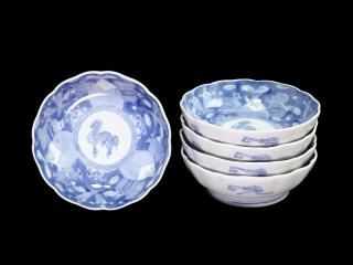古伊万里 染付 藤の図 大振蕎麦猪口 江戸期 古伊万里 染付 藤の図 大振蕎麦猪口 江戸期