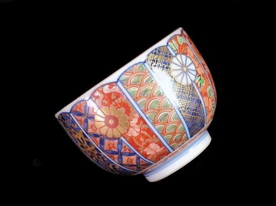 ☆華心☆ CAb-D736mS 九谷 大聖寺伊万里 金襴手 菊花紋の図 向