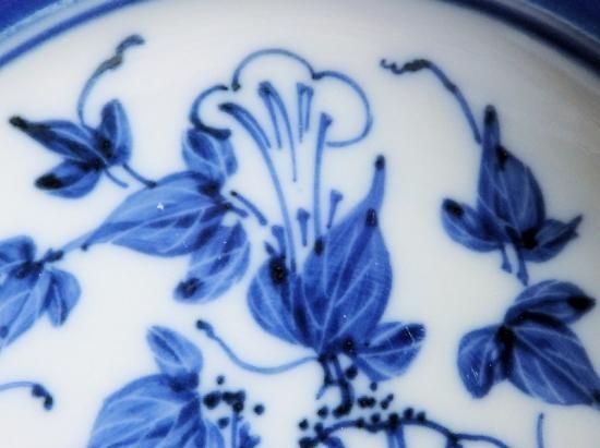 古伊万里 染付 朝顔図 手塩皿 豆皿