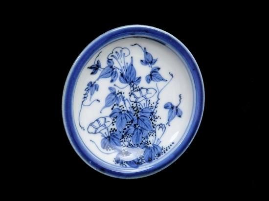 古伊万里 染付 朝顔図 手塩皿 豆皿