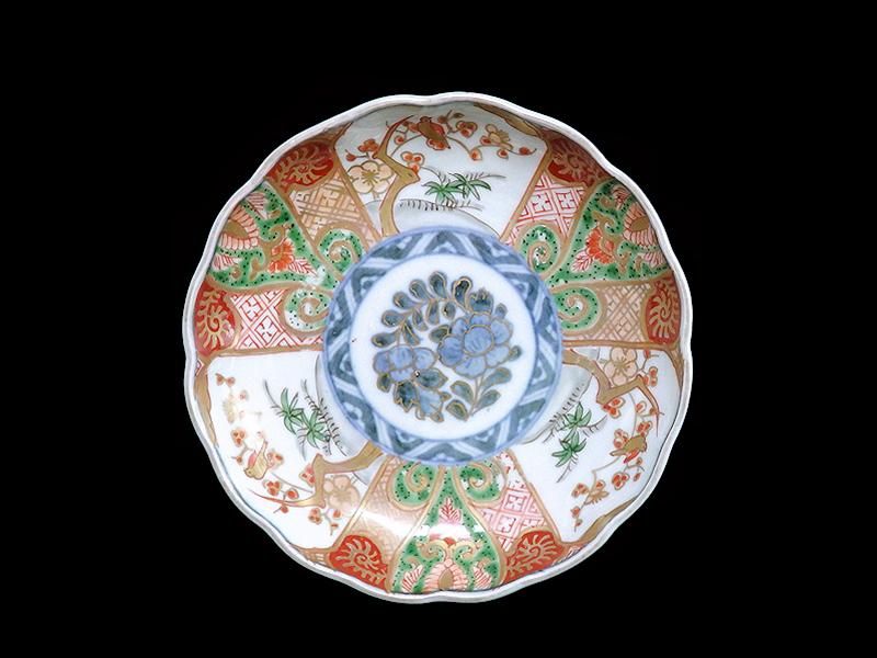 古伊万里 金襴手 牡丹に松竹梅図 4寸皿 5枚セット 古伊万里 金襴手 牡丹に松竹梅図 4寸皿 5枚セット