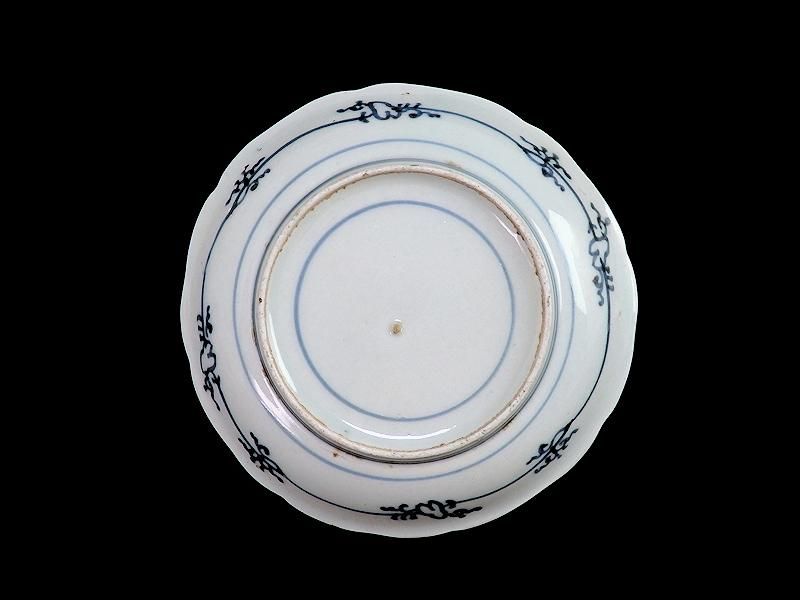 古伊万里 色絵 桐に鳳凰 花の図 膾皿 2客セット