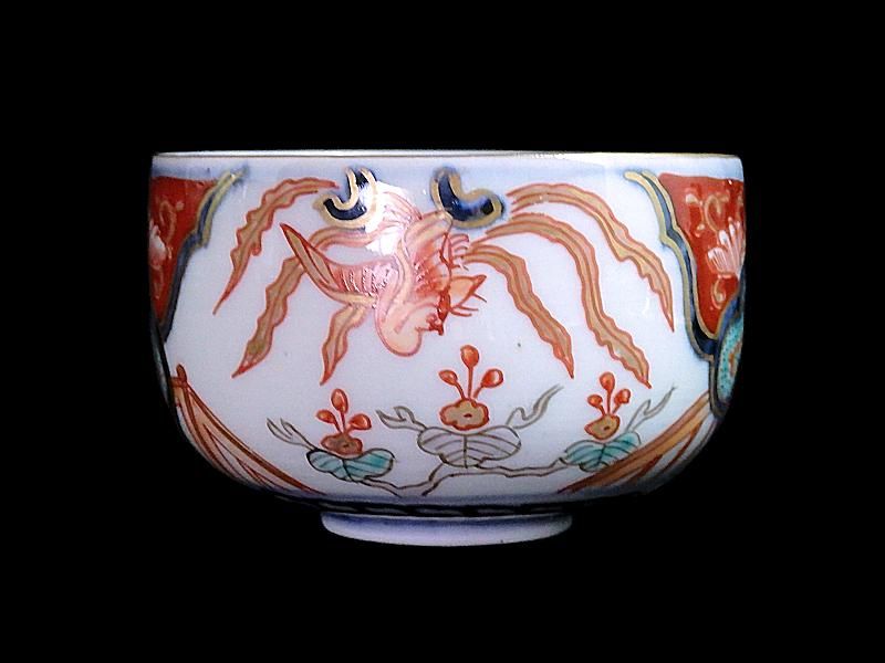 大聖寺伊万里 金襴手 桐に鳳凰図 りん茶碗 大聖寺伊万里 金襴手 桐に鳳凰図 りん茶碗