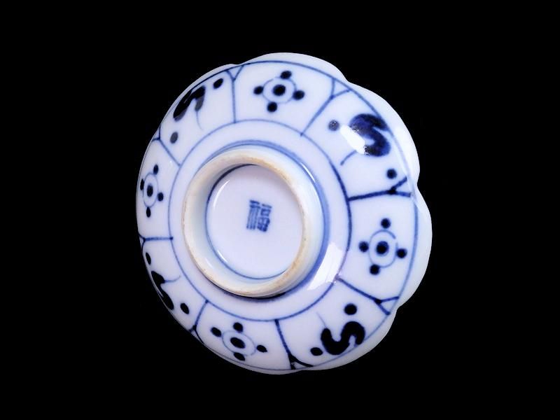 大聖寺伊万里　金襴手　青海波に牡丹の図　４寸皿　５枚　B205AS-CZe 大聖寺伊万里金襴手青海波に牡丹の図4寸皿5枚B205A-AGe