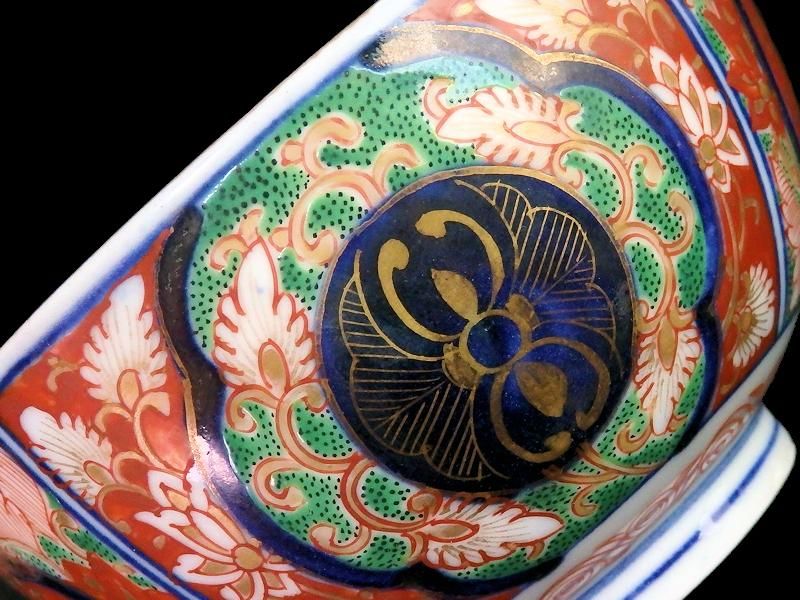 A 202 古伊万里 桜花唐子文色鉛筆鉢 A 202 古伊万里 桜花唐子文色鉛筆