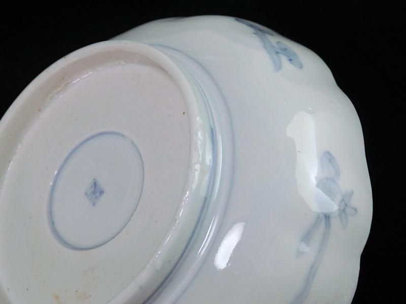 古伊万里 色絵 鯉に花 団龍紋図 膾皿 2枚セット