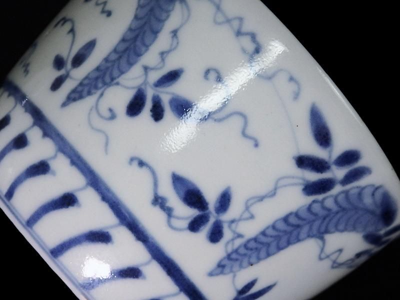 公式の店舗 古伊万里 染付 藤の図 大振蕎麦猪口 江戸期 工芸品