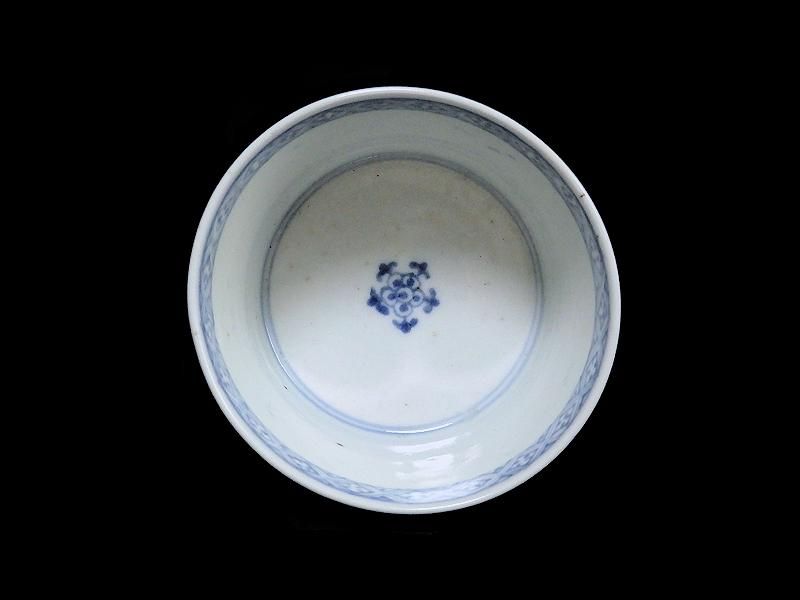 古伊万里 染付 藤の図 大振蕎麦猪口 江戸期
