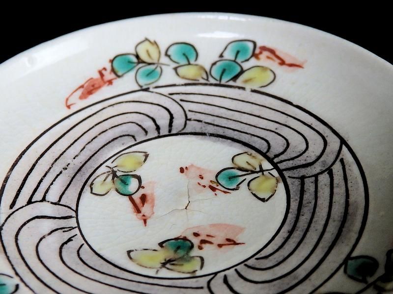 古伊万里 色絵 草花紋の図 豆皿