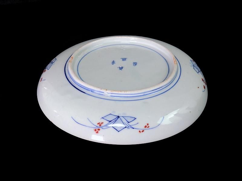 古伊万里 金襴手 垣根に松竹梅 獅子に牡丹図 7寸皿 古伊万里 金襴手 垣根に松竹梅 獅子に牡丹図 7寸皿