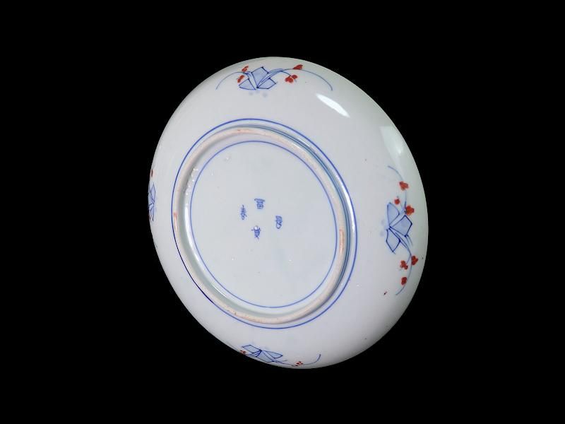 古伊万里 金襴手 垣根に松竹梅 獅子に牡丹図 7寸皿 古伊万里 金襴手 垣根に松竹梅 獅子に牡丹図 7寸皿
