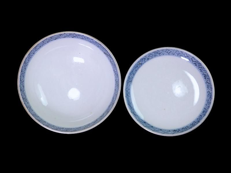 古伊万里 金襴手 青海波に菖蒲 獅子図 蓋茶碗