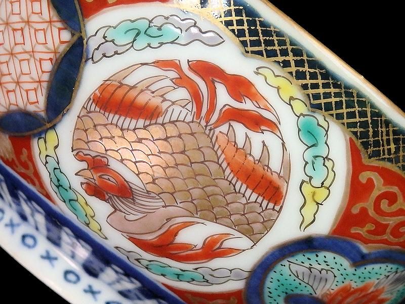 古伊万里　牡丹図花入一対　高さ24㎝　東Y7-0213② 古伊万里 金襴手 獅子に牡丹図 四方角向付