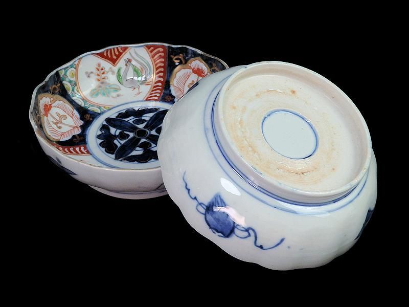 古伊万里 富長貴春 上手物 鳳凰 花鳥図 錦絵 染付金彩 江戸時代
