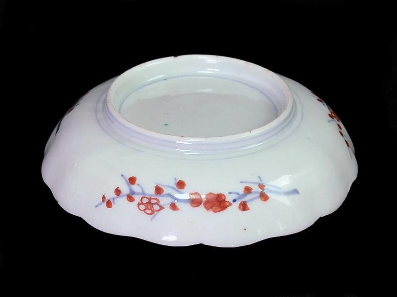 伊万里金襴手松竹梅と龍図七寸皿∅21㎝ 骨董 古伊万里 R-0271w2