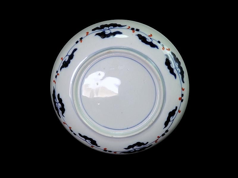 古伊万里 色絵 松竹梅に団龍紋図 5寸皿 5枚セット 古伊万里 色絵 松竹梅に団龍紋図 5寸皿 5枚セット