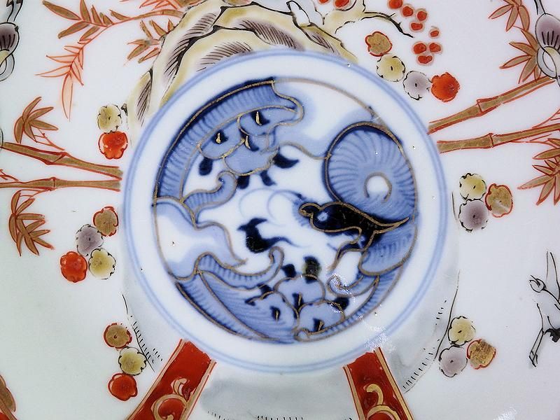 古伊万里 色絵 松竹梅に団龍紋図 5寸皿 5枚セット 古伊万里 色絵 松竹梅に団龍紋図 5寸皿 5枚セット