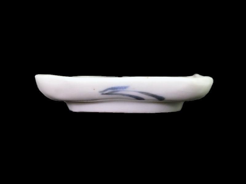 古伊万里 染付 壽文図 縁高四方皿 豆皿