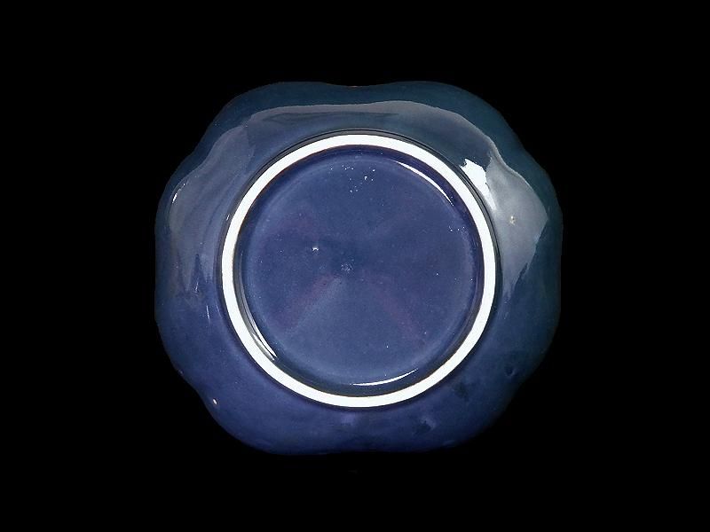 古伊万里　瑠璃　若松の図　膾皿　３客　C167AS-CTh 古伊万里 瑠璃 若松図 膾皿 向付 3客セット