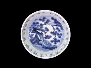 ys7191258; 古伊万里 染付 蛸唐草なます皿【道】 なく ys7191258; 古伊万里 染付 蛸唐草なます皿【道】 なく