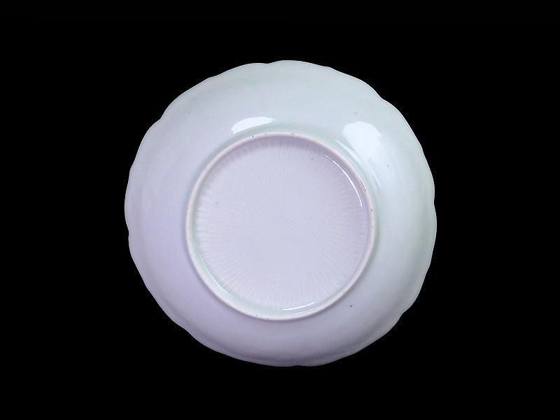 古伊万里 染錦 陽刻 宝尽くしに楼閣図 5寸皿