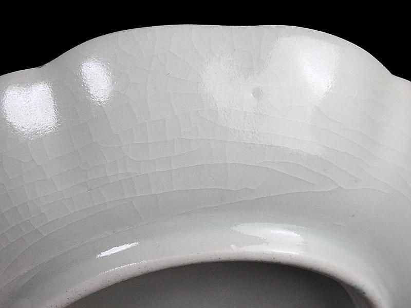 古伊万里 染錦 河骨(こうほね)紋図 手塩皿 3寸半皿 4枚セット