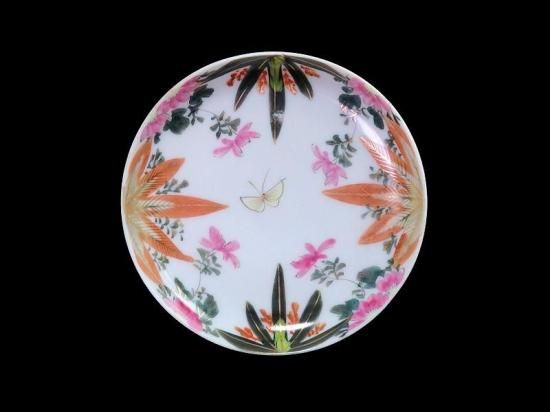 大聖寺伊万里　金襴手　草花に亀甲紋の図　４寸皿　５枚　233AS-CVy 大聖寺伊万里 金襴手 草花に亀甲紋の図 4寸皿 5枚 233AS-