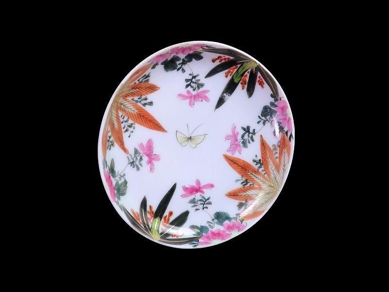 古伊万里　金襴手　百花繚乱　花鳥紋の図　４寸皿　５枚　D511AS-favu 古伊万里 金襴手 百花繚乱 花鳥紋の図 4寸皿 5枚 D511AS-favu
