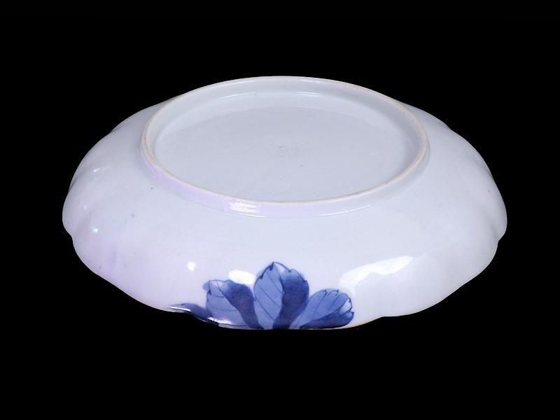 古伊万里 染付 菊花模様図 7寸半皿