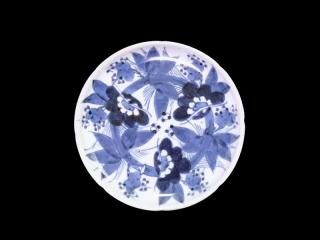 古伊万里　色絵　窓絵　宝船に金唐草の図　４寸皿　５枚　B985AS-CXv 古伊万里 色絵 窓絵 宝船に金唐草の図 4寸皿 5枚