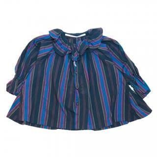<img class='new_mark_img1' src='https://img.shop-pro.jp/img/new/icons20.gif' style='border:none;display:inline;margin:0px;padding:0px;width:auto;' />【５０%OFF】Go To Hollywood  ヨリヨルストライプフリフリブラウス