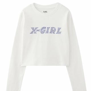 X-girl<LADIES> STAR LOGO L/S BABY TEE