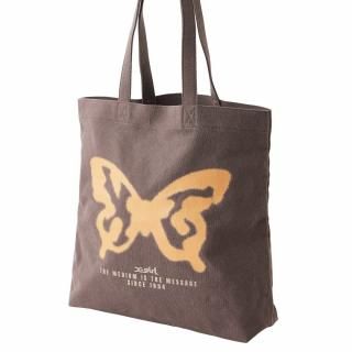X-girl<LADIES> SPRAY BUTTERFLY PRINT TOTE BAG
