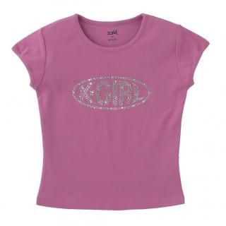 X-girl<LADIES> RHINESTONE OVAL LOGO S/S BABY TEE
