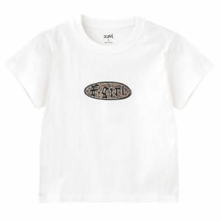 X-girl<LADIES> LEPRD OVAL LG BABY TEE