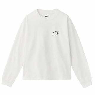 X-girl<LADIES> ORNAMENT FACE L/S TEE