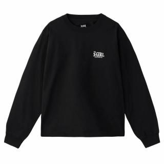 X-girl<LADIES> ORNAMENT FACE L/S TEE